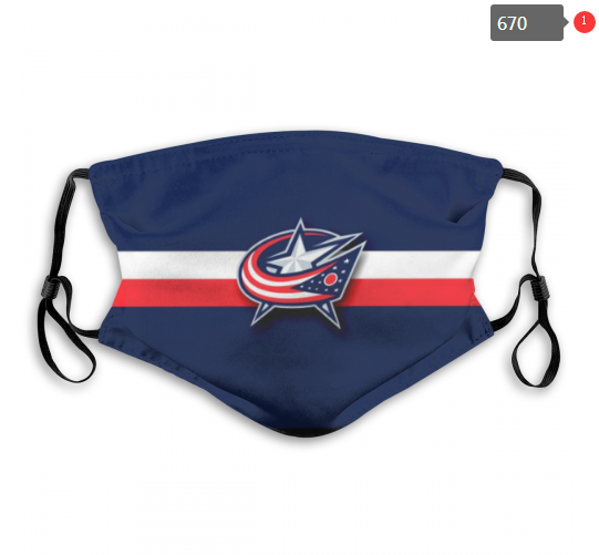 NHL Columbus Blue Jackets #5 Dust mask with filter->nhl dust mask->Sports Accessory
